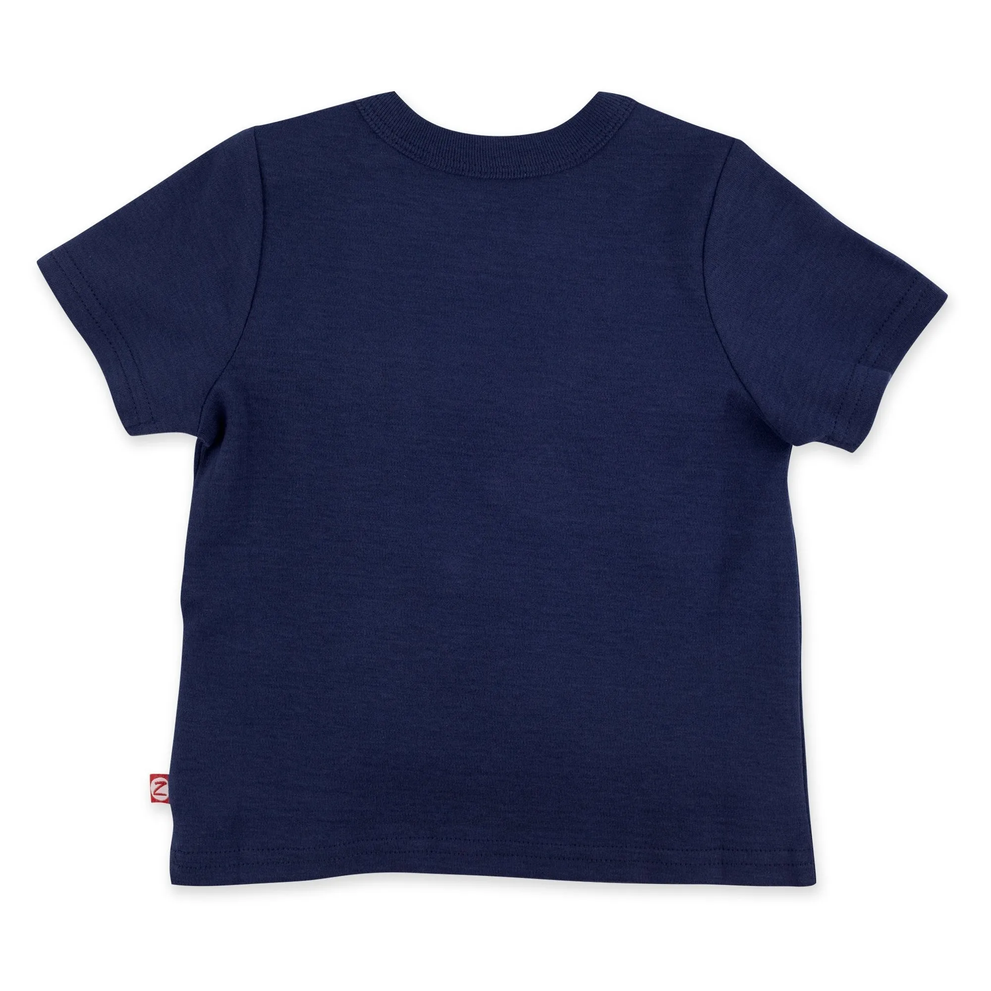 Organic Cotton Contrast Pocket Tee - True Navy