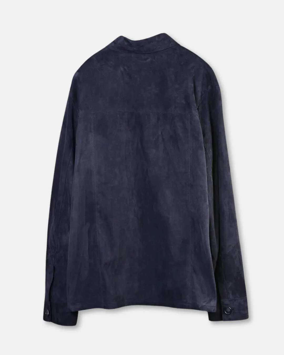 Overshirt Suede Leather - Navy