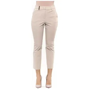 Peserico Beige Cotton Women Trouser