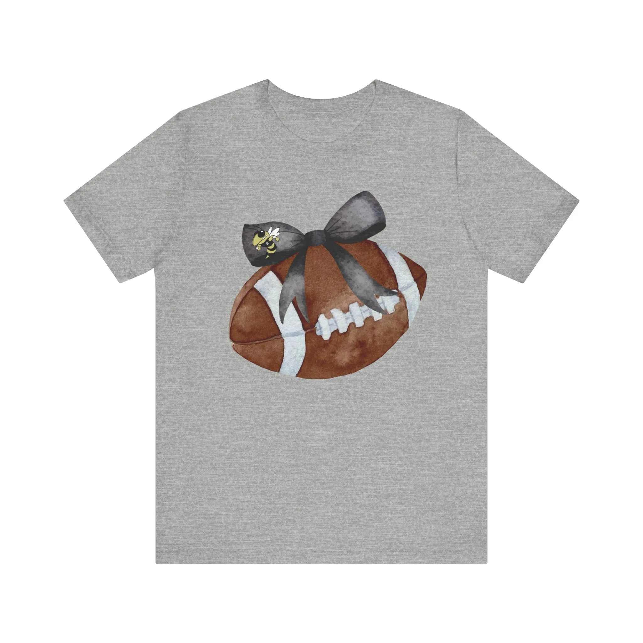 Rockmart Jackets Bow Football Bella Canvas Unisex Jersey Short Sleeve Tee