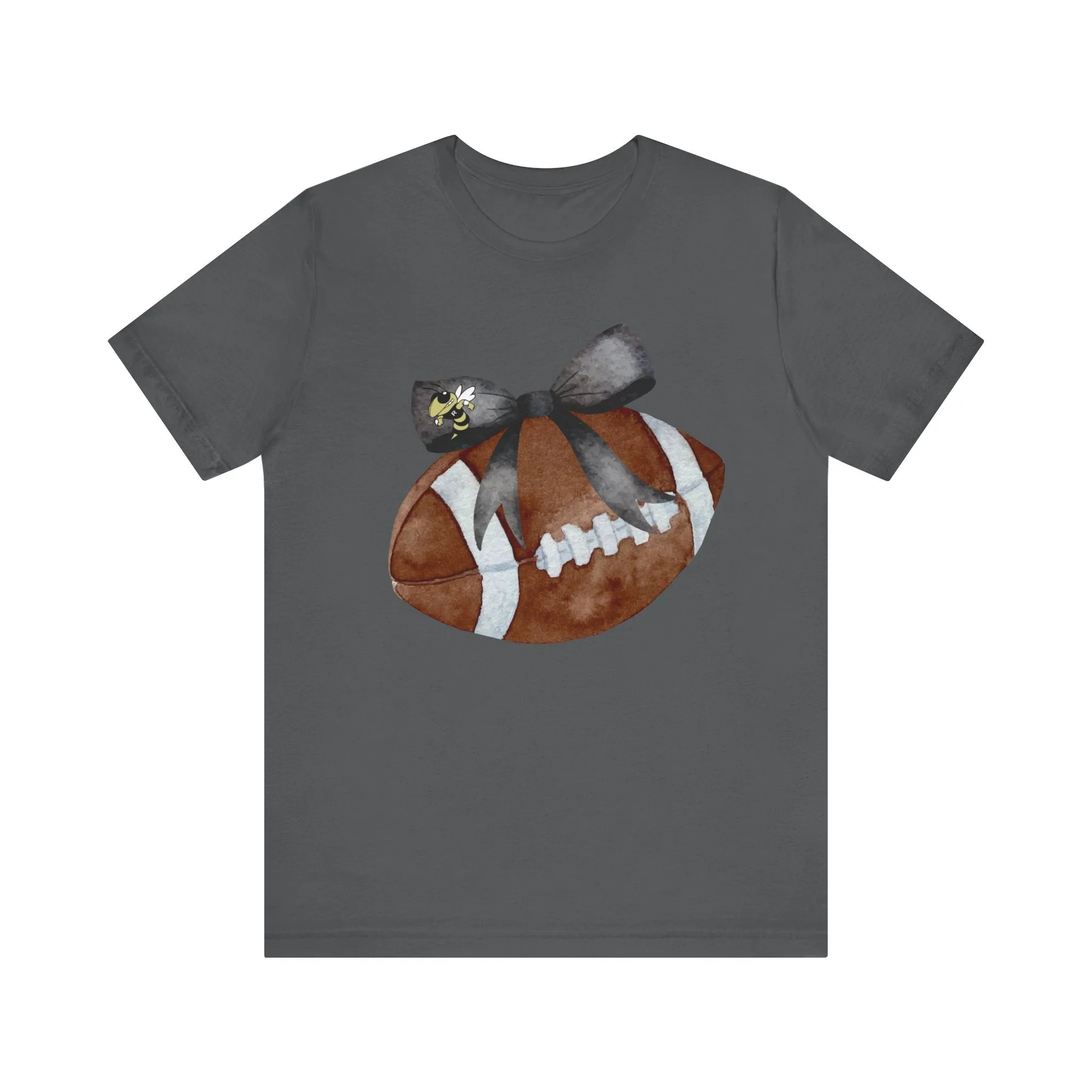 Rockmart Jackets Bow Football Bella Canvas Unisex Jersey Short Sleeve Tee