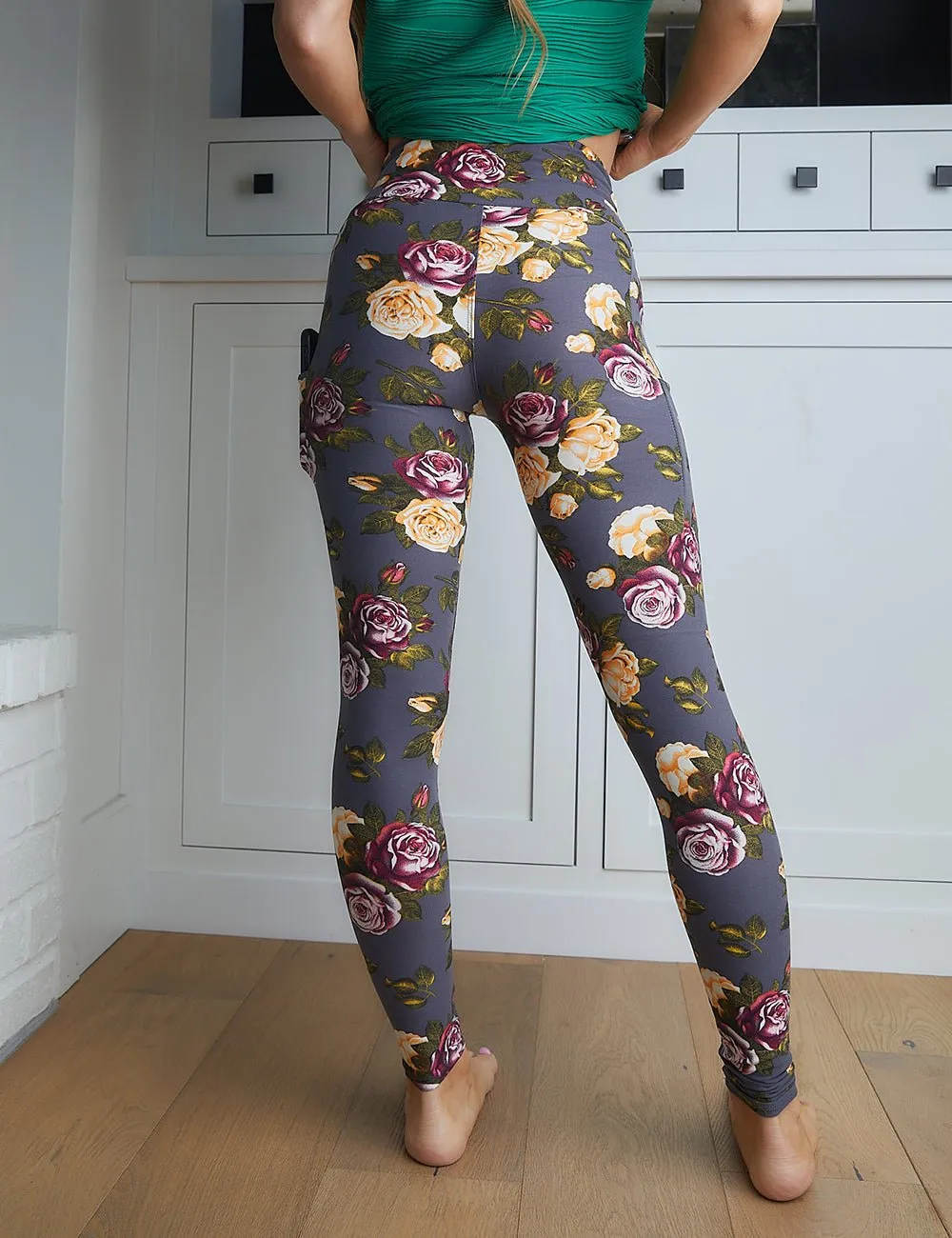 SA Floral Fling Cross Waistband Pocket Leggings