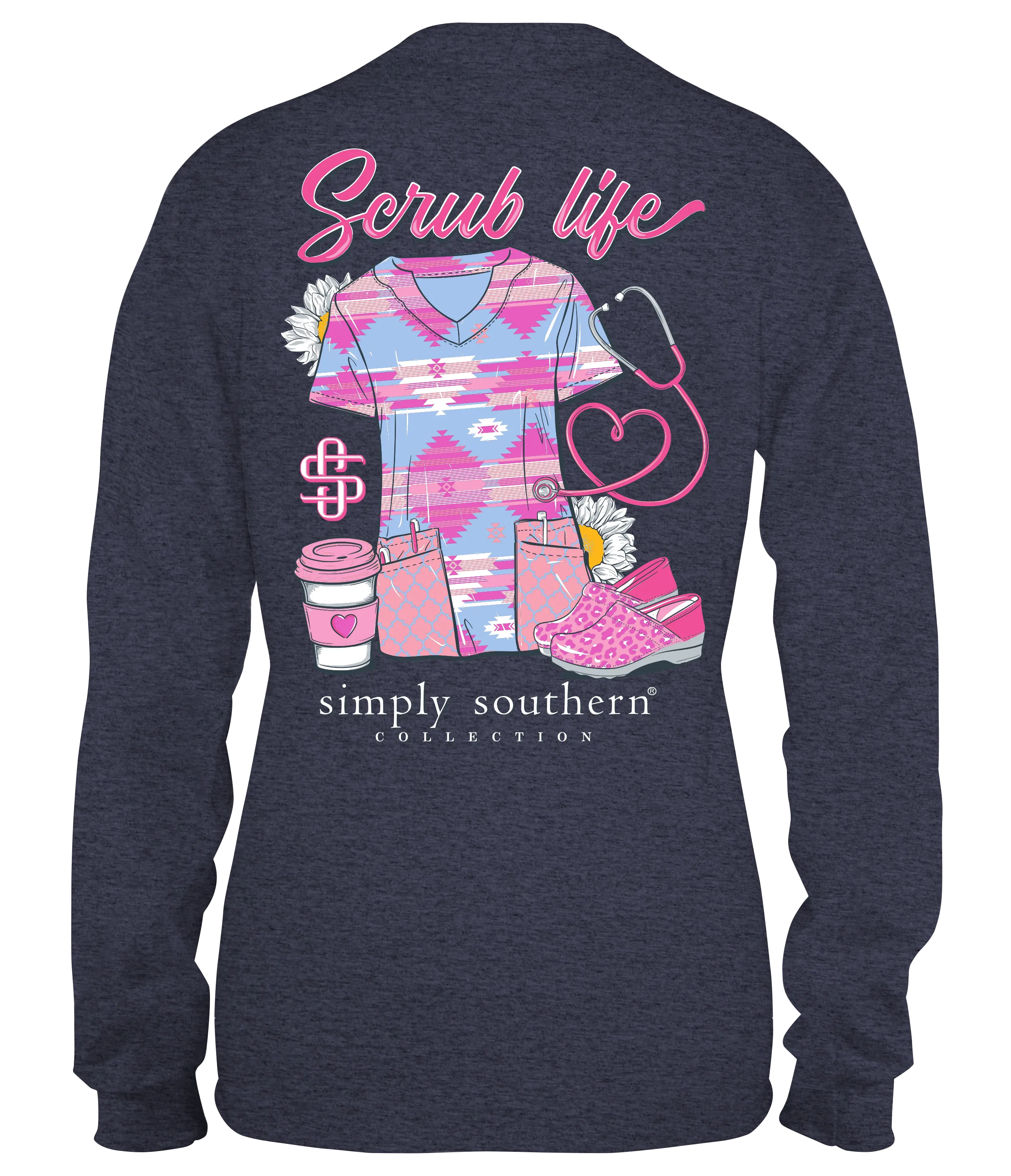 'Scrub Life' Long Sleeve Tee by Simply Southern