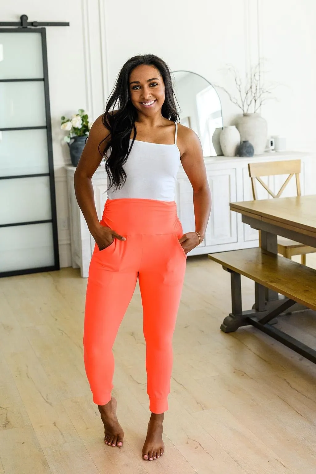 Shirley& Stone Haley Ruched  Waist Leggings/ Joggers 6 Colors