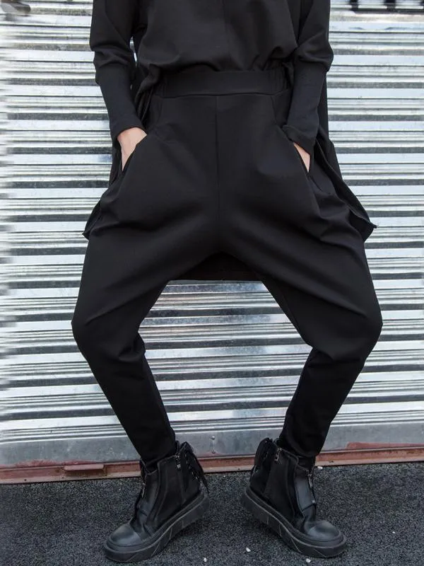 Simple Black Harem Pants