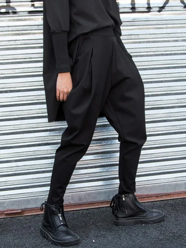 Simple Black Harem Pants