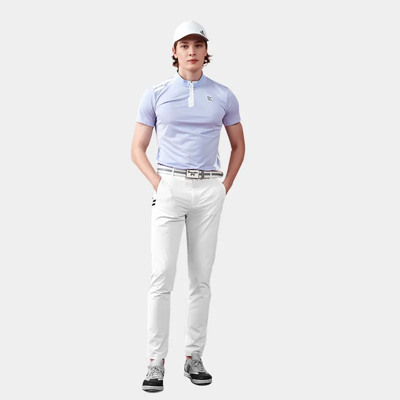 SVG Golf Men's Classic Straight-Fit White Pants