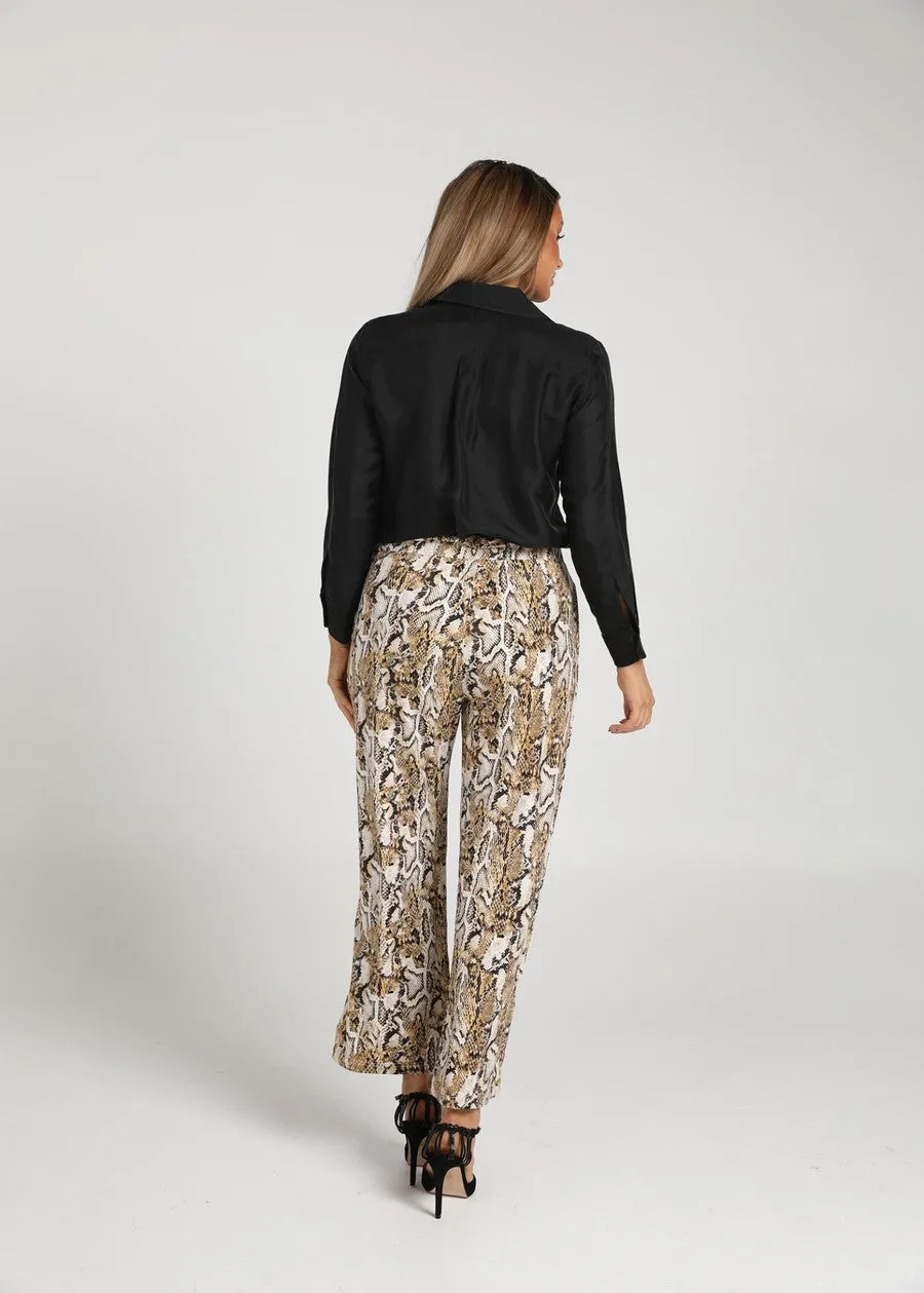 Tyler Bamboo Paperbag Pant - Snake