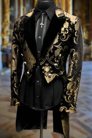 VICTORIAN TAILCOAT - Gold/Black Tapestry