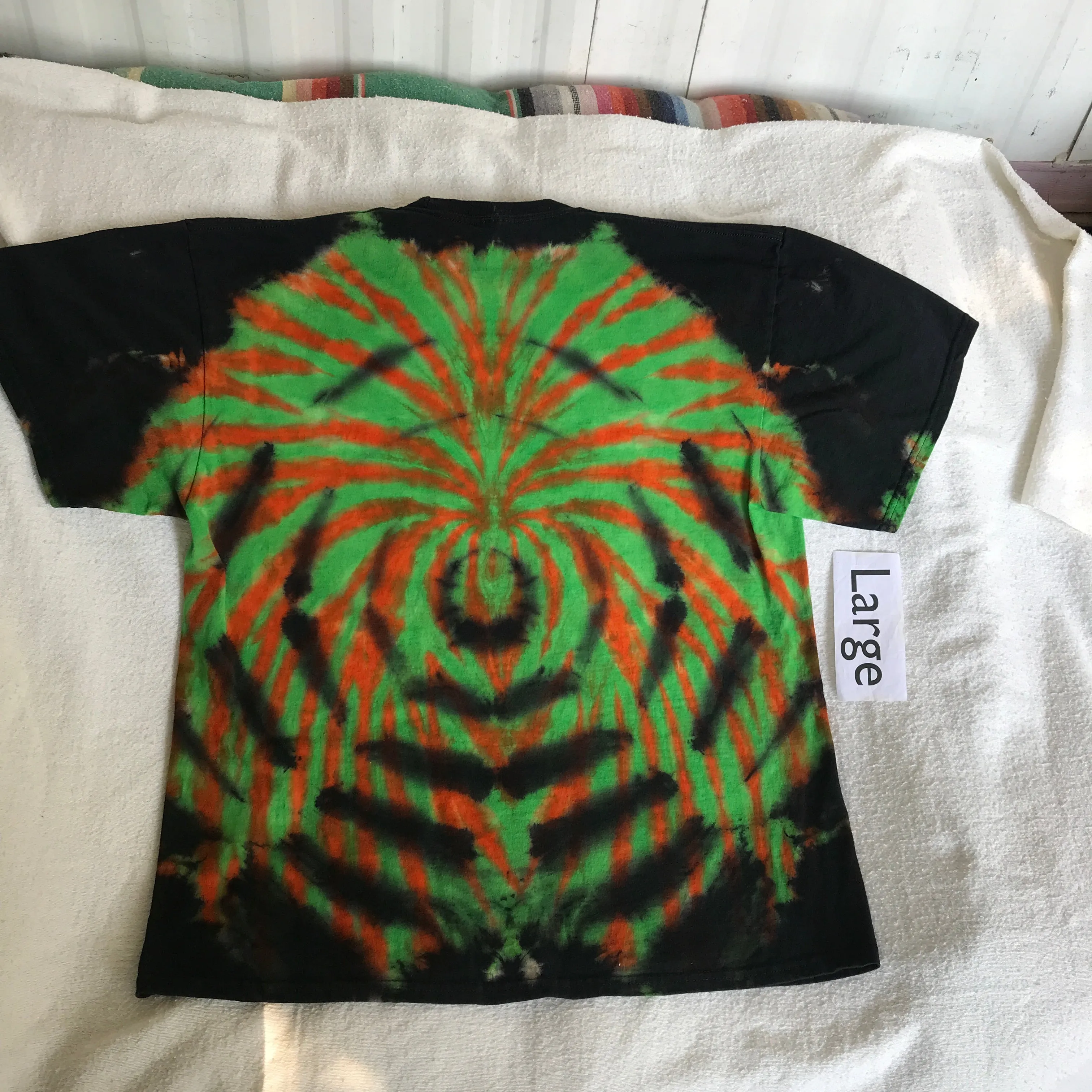 XL Discharged & Tie-Dyed Spiderweb Tee